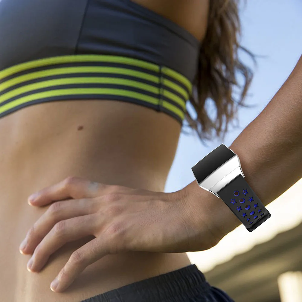 Высокое качество ремешок для часов легкий Проветриваемый силиконовый аксессуар Браслет для наручных часов спортивные часы полосы для Fitbit Ionic