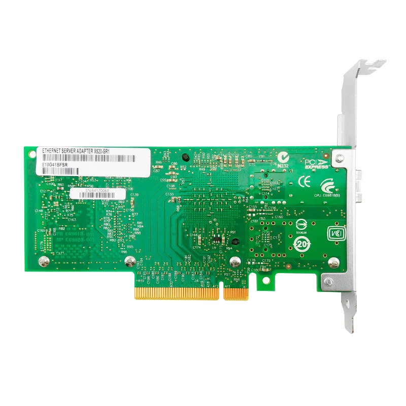 X520-SR1 Intel 82599en 10G NIC SPF+ двухпортовый с трансивером PCIE2.0 x8