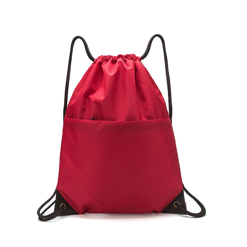 Red without logo Zackpack спортивный рюкзак со шнуровкой логотип на заказ водонепроницаемый пакет карман на шнурке рюкзак с принтом на заказ - Color: Red without logo