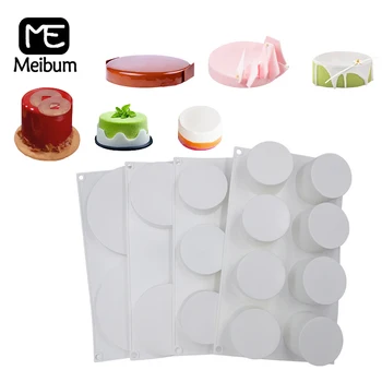 

Meibum Multiple Mousse Mold Cylinder-Shaped Silicone Mould Cake Decoration Accessories Muffin Pan Dessert Form Baking Tools