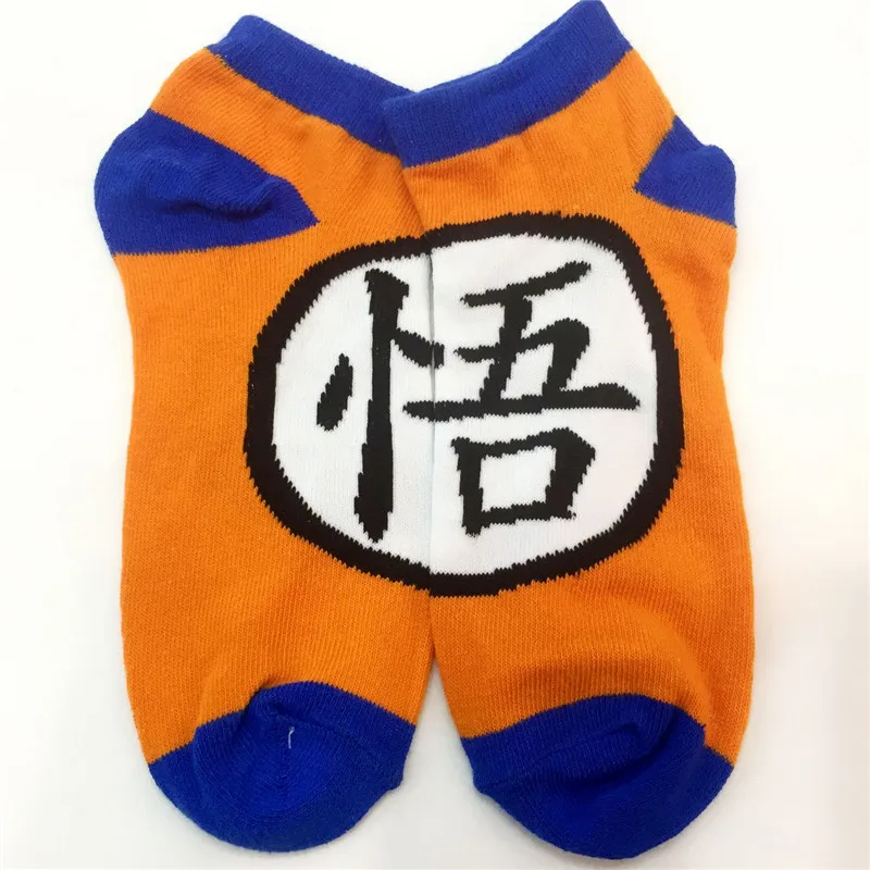 Оранжевый DBZ Son Goku, короткие носки, цветные колготки, плотные, милые, японские, аниме, модные, до лодыжки, Повседневное платье, носки, косплей, подарок 1009 - Цвет: Оранжевый