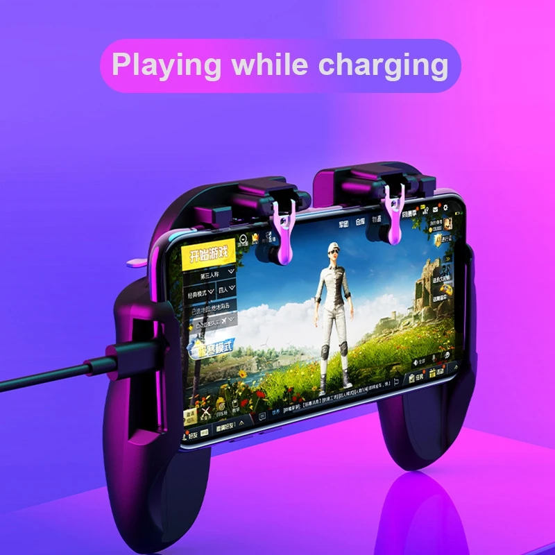  Mobile Phone Cooler Pubg Controller Gamepad Controller Shooter Controller Mute Fan Gamepad Joystick