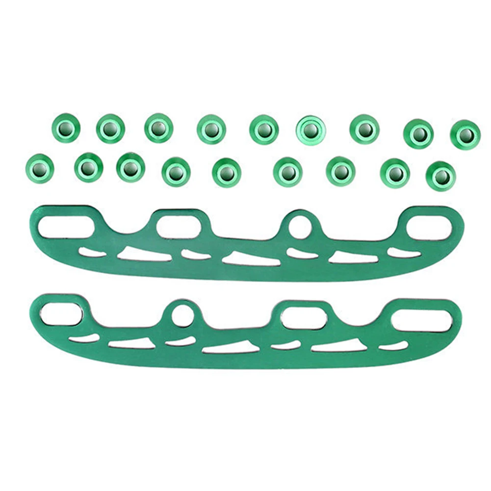 С прокладками защитные легко установить Нержавеющая сталь Замена для взрослых прочный поддерживать лед скейт лезвие большой многоцелевой - Цвет: Зеленый