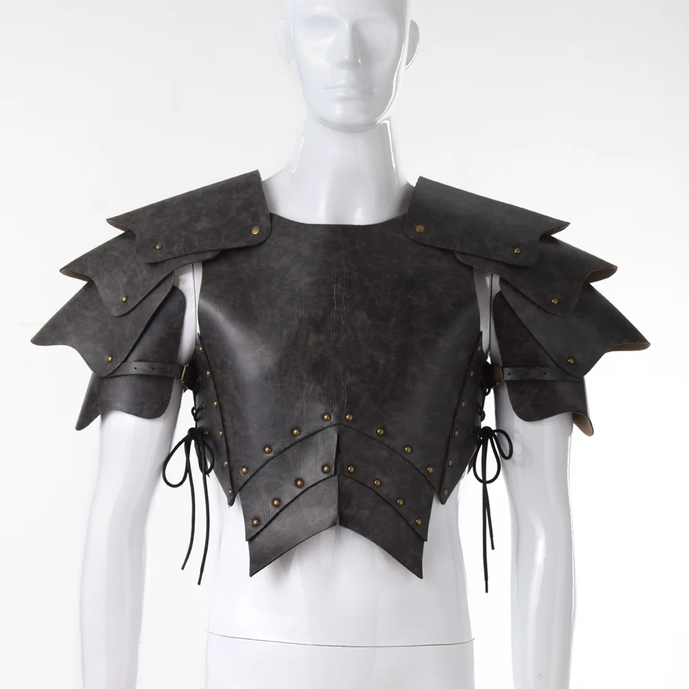 Viking для реалистичных игр взрослый костюм Armour из искусственной кожи воин средневековый Для мужчин «рыцарские доспехи»