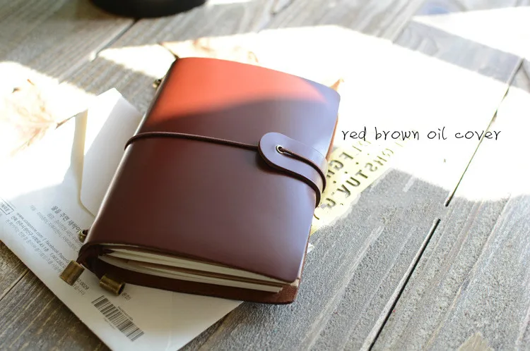 Vintage Handmade Genuine Leather Travel Notebook Personal Diary Passport Journals Sketchbook TN book