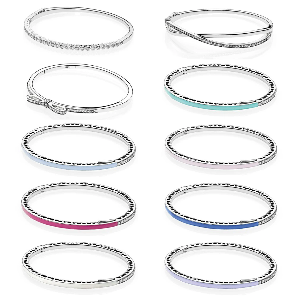 

NEW 100% 925 Sterling Silver Drop gum bracelet Clear CZ Charm Bead fit pendant DIY crystal Bracelets The factory wholesale