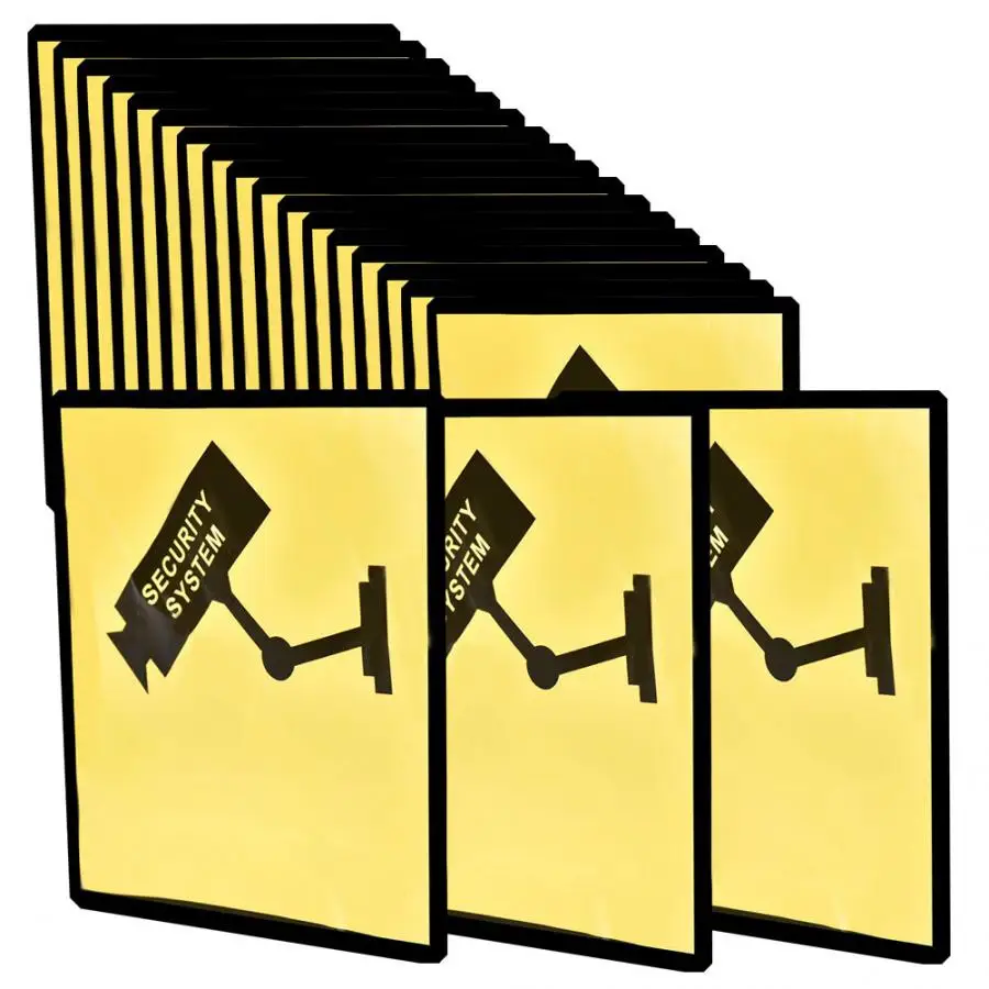 Camera Sign reflective tape 20Pcs CCTV Surveillance Security System Warning Sticker Decal cinta reflectante | Безопасность и