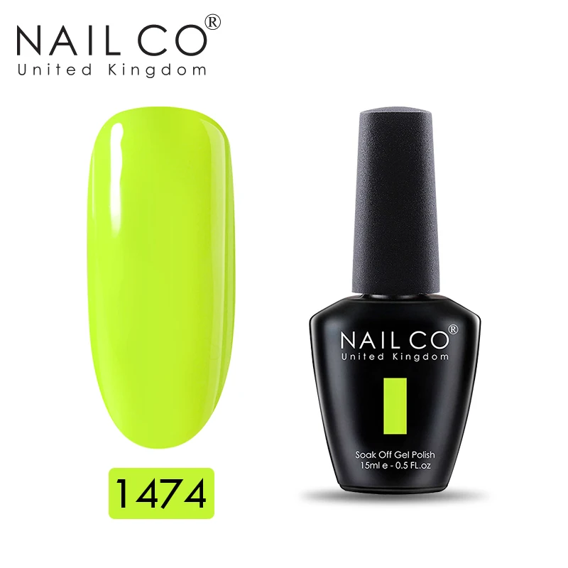 NAILCO 150 чистые долговечные цвета гибридное лаковое гелевое покрытие для ногтей Esmalte гель для дизайна лак розовый красный вымачивать праймер Гель-лак - Цвет: 1474