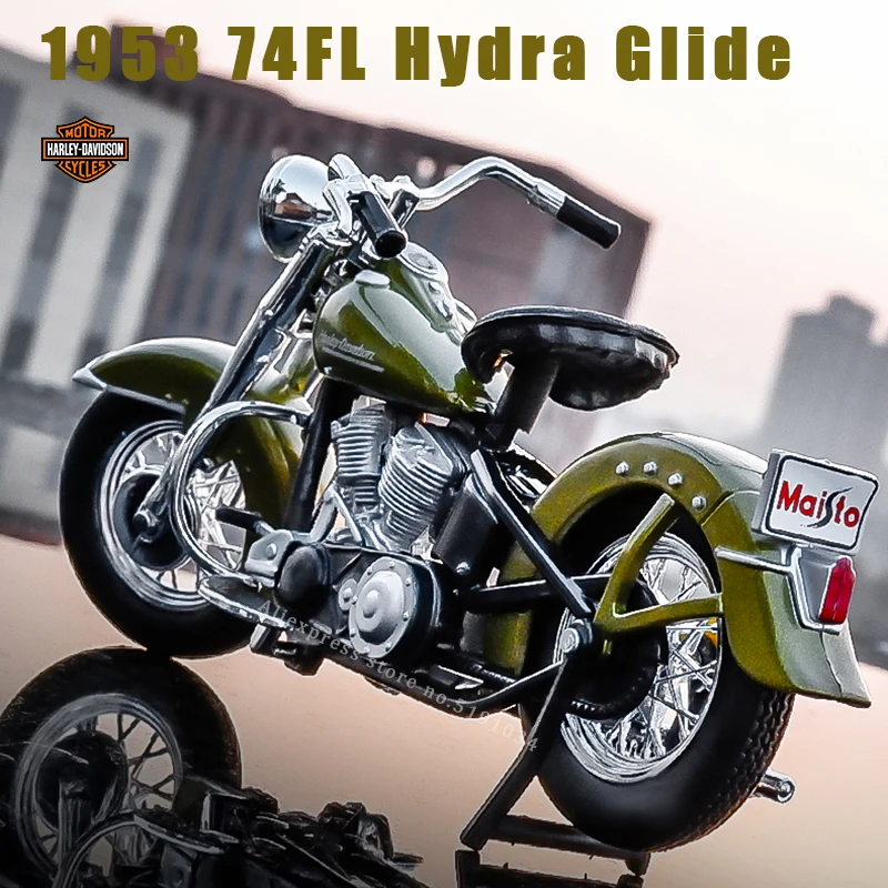 Motorrad Modell Harley Davidson 1953 74FL Hydra Glide Maisto 1:18