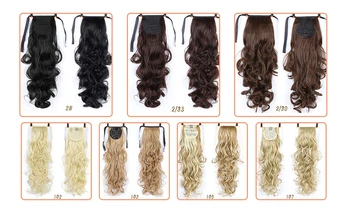 MUMUPI Synthetic band ponytail extension clip wig natural swing clip in curly hair extension ponytail wig headwear 2