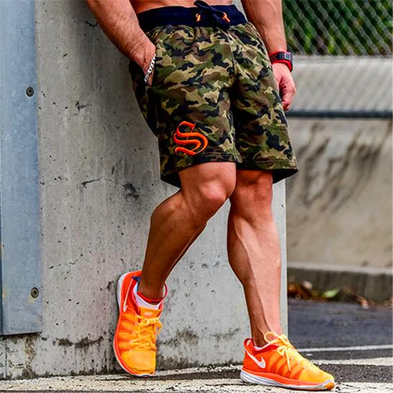 Новинка, мужские Брендовые повседневные шорты, хлопковые шорты для бодибилдинга, мужские летние шорты для бега, тренажерного зала, фитнеса, пляжа, мужская одежда