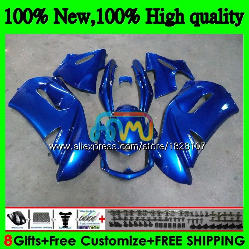 Корпус для KAWASAKI 650R ER6 F 650 R глянцевый красный синий ER 6 F ER6F 06 650R-ER6F 6BS. 36 ER-6F ER 6F 06 07 08 2006 2007 2008 комплект обтекателей