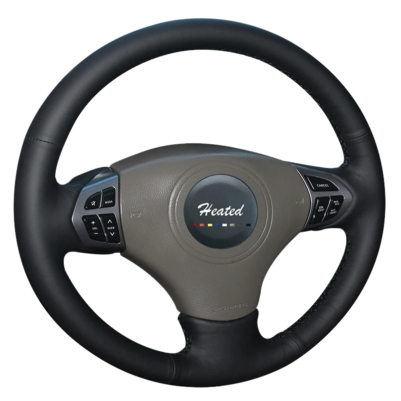 Чехол на руль с подогревом для Suzuki Grand Vitara 2007 2013 нескользящая Кожаная оплетка из