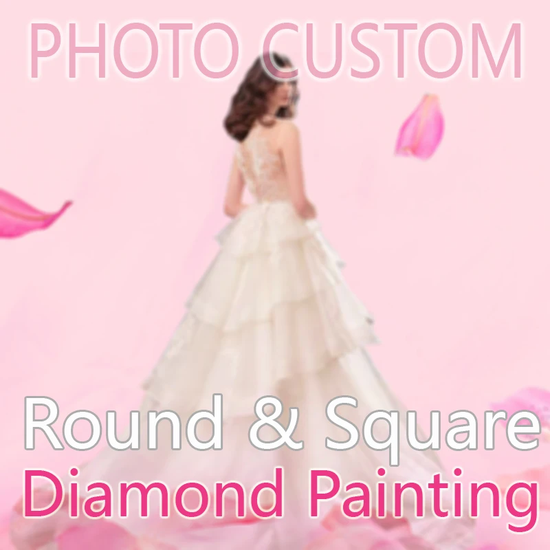5D DIY алмазная живопись фотографии на заказ полная круглая/квадратная Картинка из страз Алмазная вышивка ребенок свадьба и подарок для родителей