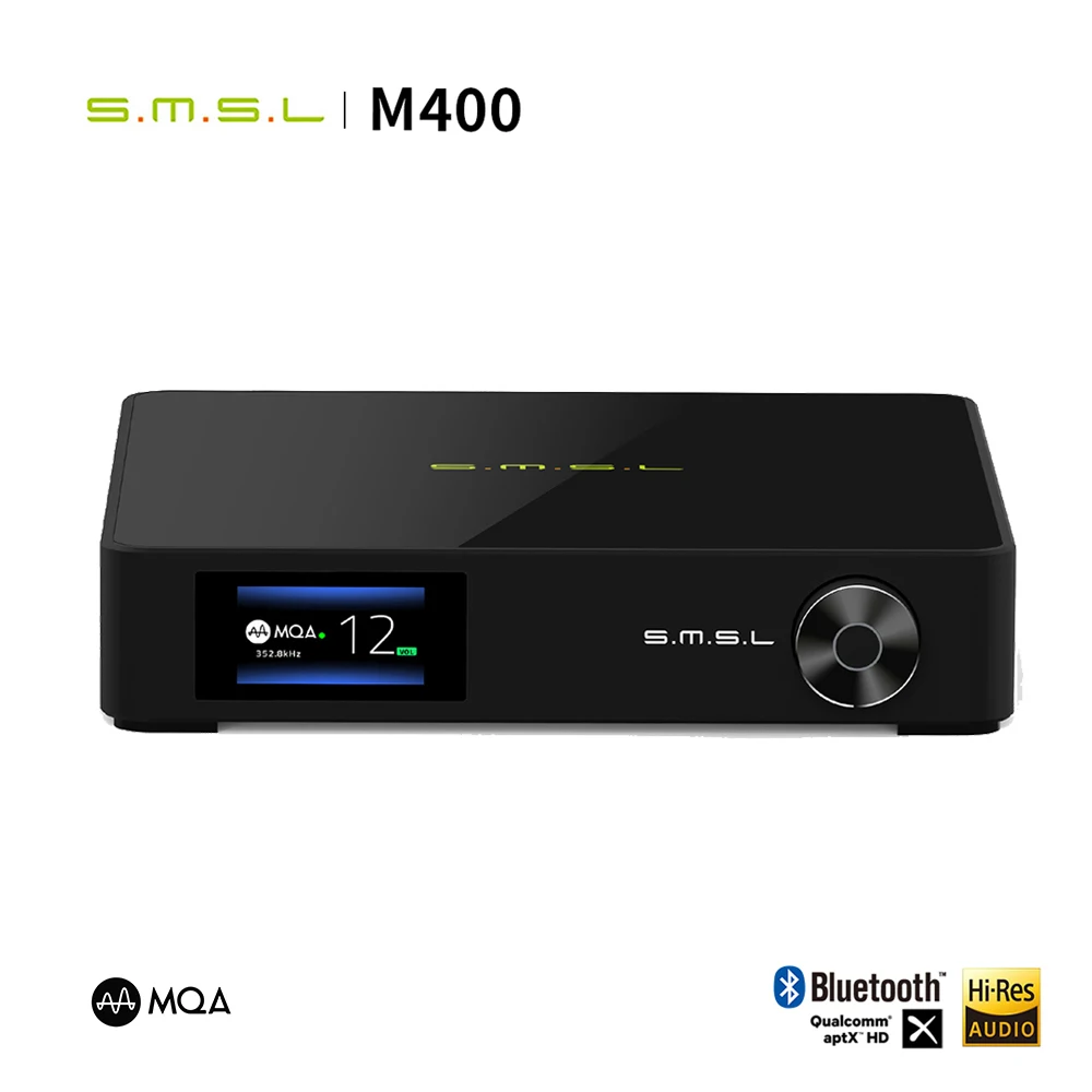 SMSL M400 ЦАП чип AK4499 Поддержка MQA декодирования DSD 32 бит 768 кГц USB XMOS XU216 Bluetooth ТПП декодер