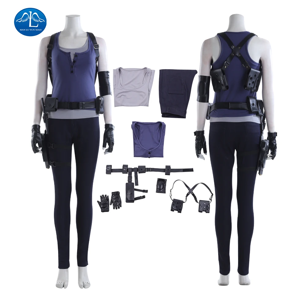 

Resident Jill Valentine Cosplay Costume Full Suit For Women Girls Halloween Carnival Costume Made