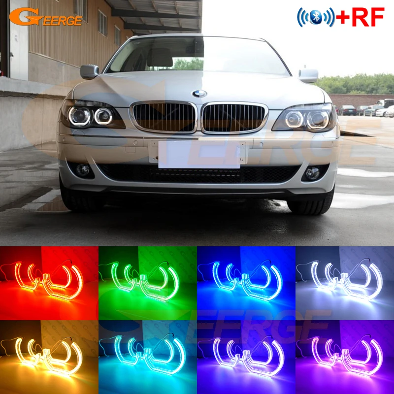 

For BMW E66 E65 Facelift 750I 760i 750Li 760Li 2006 2007 2008 RF Bluetooth APP DTM M4 Style Multi-Color RGB LED Angel Eyes kit