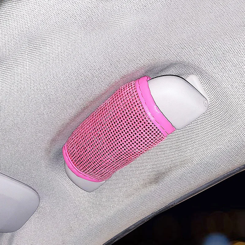 Mayco Bell Coprivolante per Donna Diamond, coprivolante in Pelle Bling Bling per Auto Universale 15 Pollici con Diamante in Cristallo (Rosa Bianco