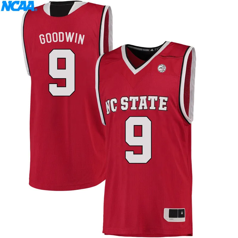 Новое поступление, высокое качество, NC STATE GOODWIN#9 North Carolina BROOKS#15, футболка, спортивные майки, S-XXXL - Цвет: 2