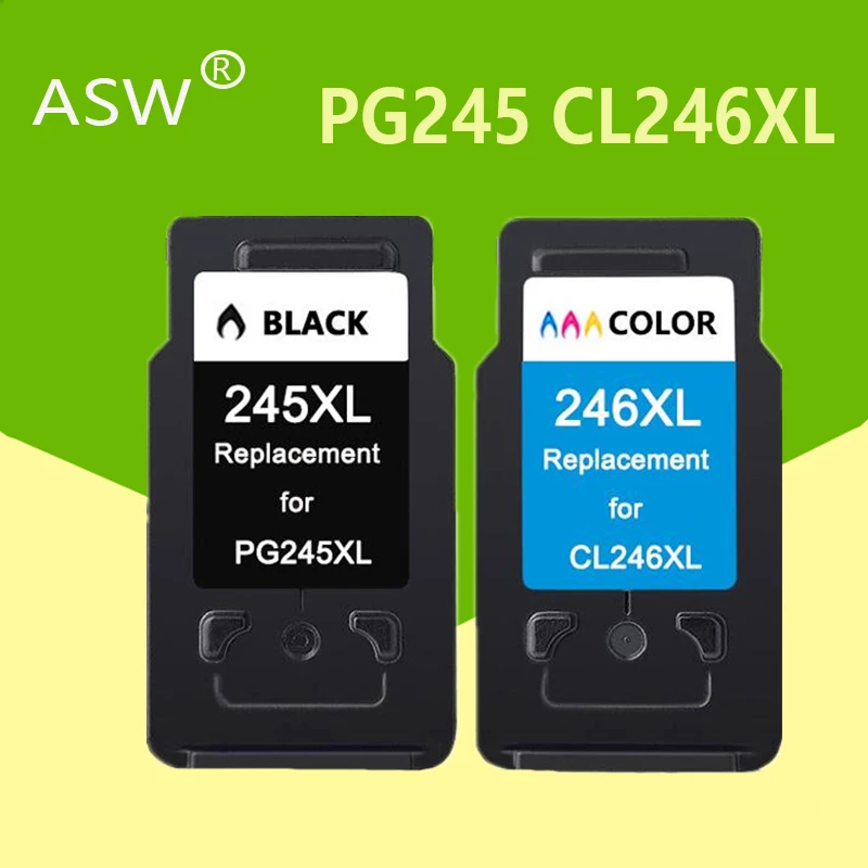 2 шт. PG245 CL246 Замена чернильных картриджей для Canon PG 245XL CL 246XL принтера Pixma iP2820 MX492 MG2924