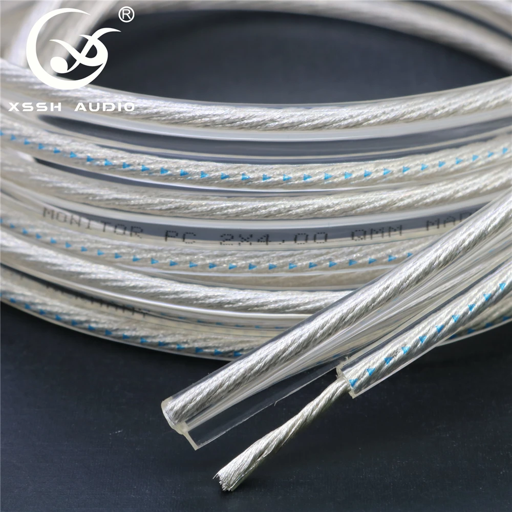 XSSH audio White MONITOR of с покрытием из чистой меди silver 2*4 мм Съемный плоский кабель для