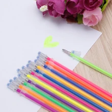 12 шт гелевые чернила для заправки ручек 12 цветов 0,38 мм маркер канцелярские принадлежности Школьные принадлежности L41E