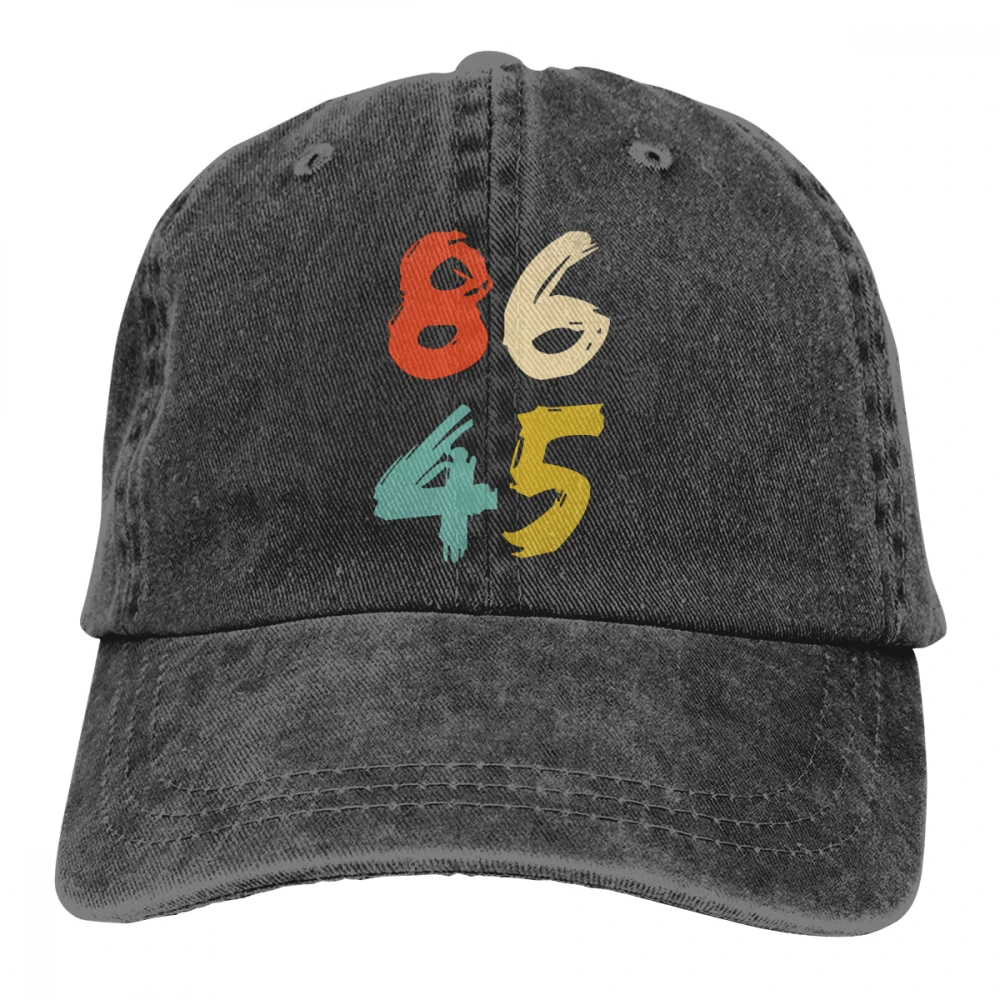 86 45 импиач Трамп Анти-Трамп Casquette черный унисекс Мужские Женские джинсовые бейсболка с ремешком кепки Регулируемый Гольф папа шляпа
