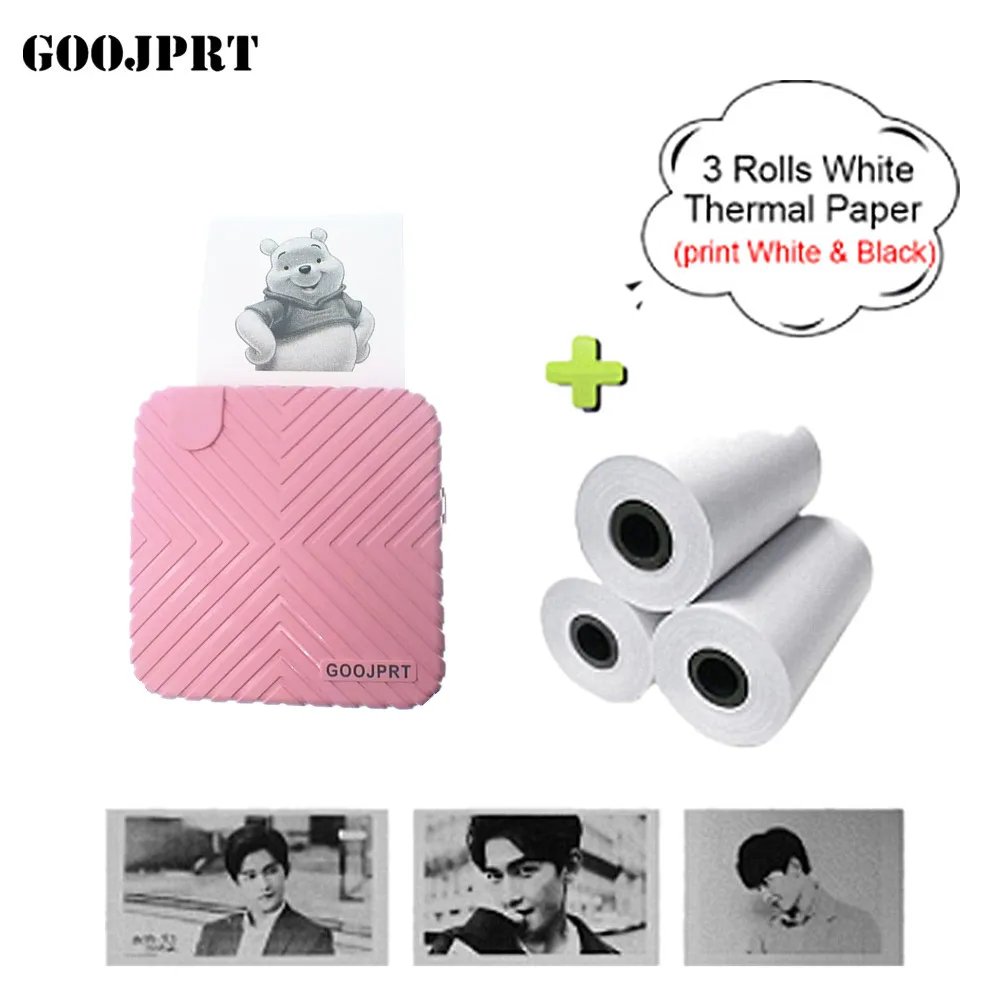P6 PeriPage Mini Portable Bluetooth Wireless Paper Photo Printer Pocket Thermal Printing USB Connection Impresoras Fotos - Цвет: ADD-3 white paper