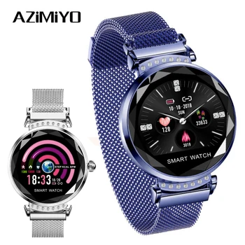 

AZiMiYO Fashion Smart Watch 3D Diamond Glass Dynamic UI Heart Rate Blood Pressure Sleep Monitor Waterproof Watch