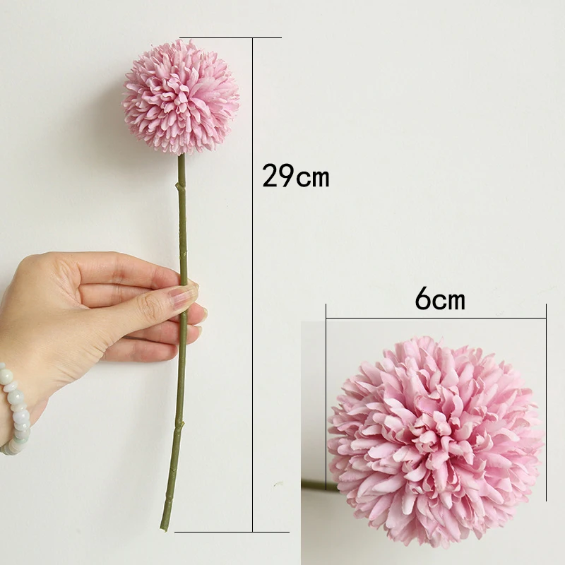 1/3/5PcsBunch Artificial Flower Bouquet Silk Dandelion Flower Ball Fake Flowers DIY Home Widding Decoration Valentines Day Gifts