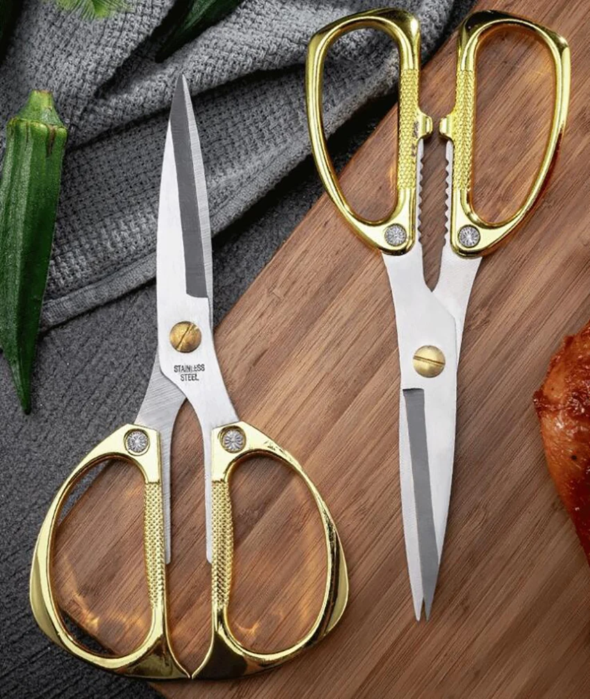 Description Picture 2 of itemKitchen Shears Scissors 19cm Stainless Steel Food Scissors for Herbs Chicken Meat Poultry Vegetable Fish Multipurpose Scissors