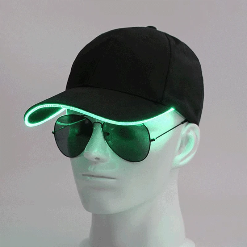 Glowing LED Light Baseball Hat for mens street fashion Hip Hop Bar