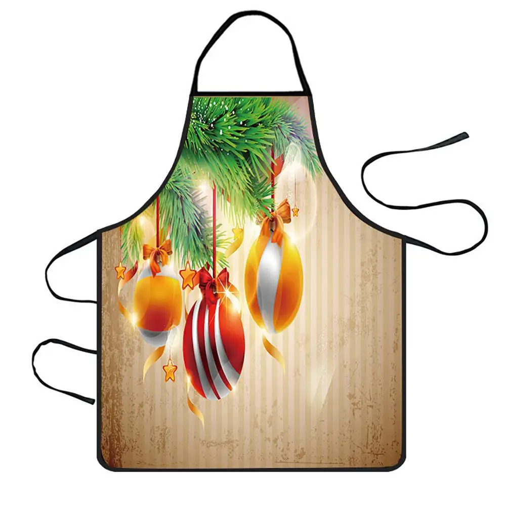 Christmas Decoration Anti-oil Waterproof Apron Kitchen Sleeveless Aprons Dinner Party Apron Home Festival Ornament#929 - Цвет: G