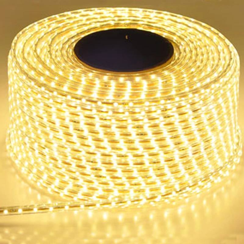 

220V Waterproof Led Strip Light with EU Plug 2835 SMD Flexible Rope Light 120 Leds/M High Brightness Outdoor Indoor Dimmer Decor
