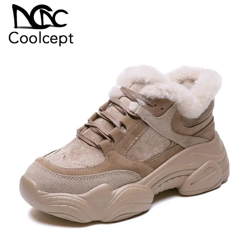 Coolcept женские кроссовки новые зимние теплые плюшевые меховые туфли на плоской