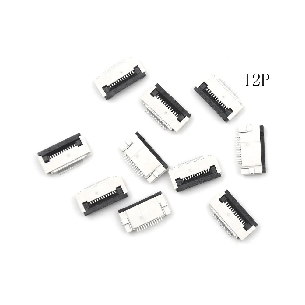 10X10 Pin Флип Тип плоский кабель Разъем нижний контакт FPC FFC 0 5 мм шаг