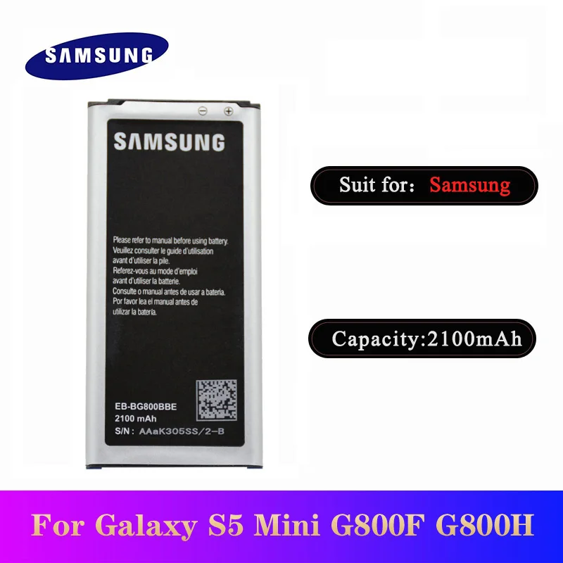 5 шт./лот искусственная батарея высокого качества для Samsung Galaxy S5 mini EB-BG800BBE G870A G800H