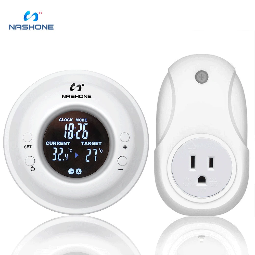 

Пульт дистанционного управления Nashone с термометром, беспроводной стандартный датчик температуры ЕС, 220 В, термостат ler