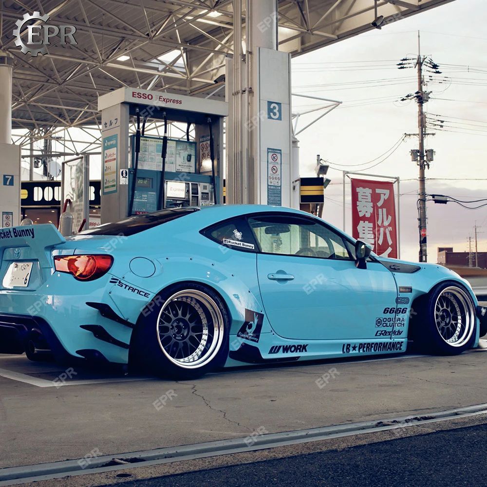 FRP Комплект крыльев для BRZ FT86 GT86 FRS Rocket Bunny Ver 3 стекловолокна переднее крыло+ 65 мм/заднее крыло+ 90 мм Комплект кузова тюнинг, гонки