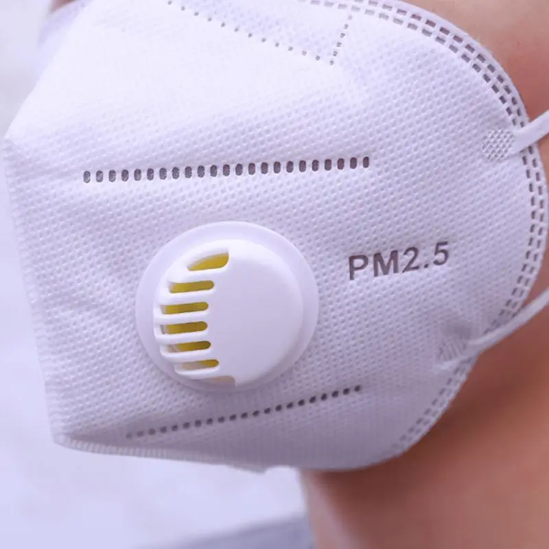 Унисекс 3D Одноразовые респираторы анти-смог PM2.5 пыли poorf полумаска многослойный складной фильтр с дыхательным клапаном ушной петля
