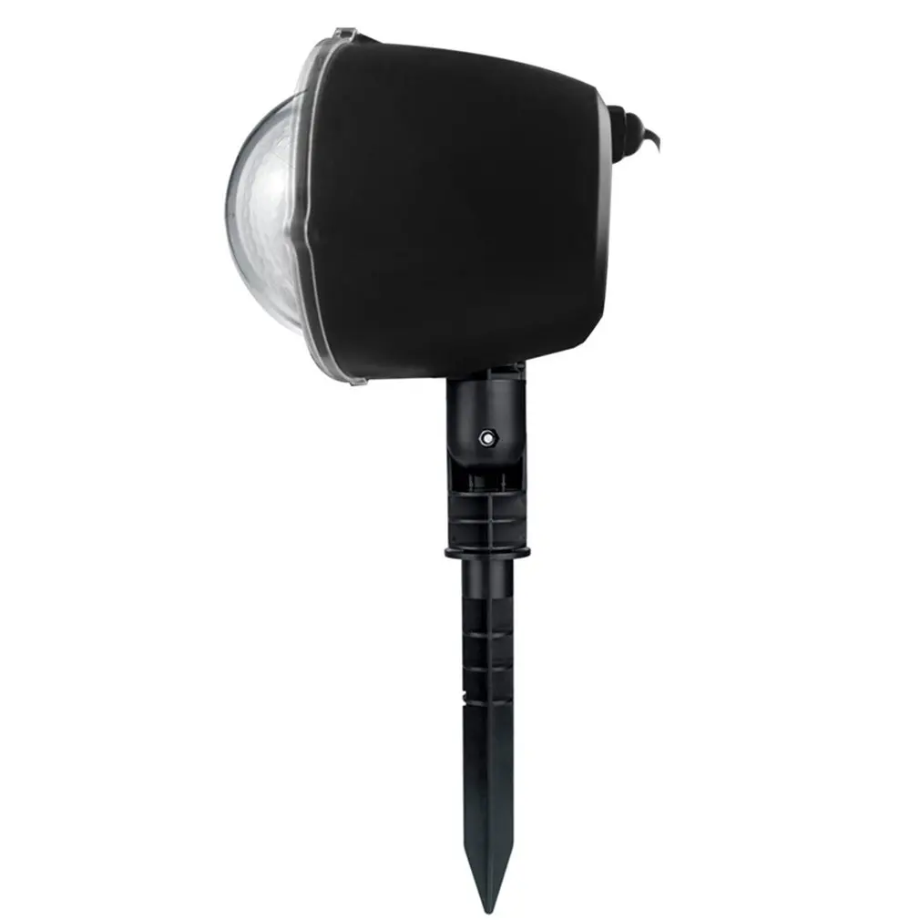 

LED Film Projector Light Rotating Snowflake Pattern Lawn Garden Lamp Outdoor Snowflake Projector Light Holiday Decor EU/US Plug