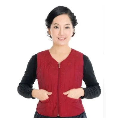 Photo Color vest Новое зимнее женское хлопковое длинное пальто для женщин среднего возраста, Модное теплое толстое меховое пальто с капюшоном и принтом, большие размеры L-5XLcc750 - Цвет: Photo Color vest