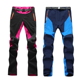 

Hiking Pants Men Women Outdoor Fleece Softshell Pants Breathable Trekking Trousers Camping Skiing Climbing Waterproof Pants