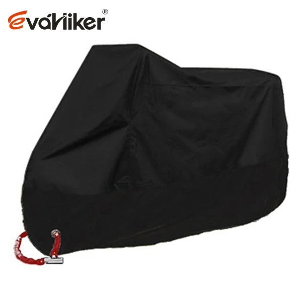 210D Thickened Scooter Covers M- 4XL universal Outdoor Uv Protector Bike Rain Dustproof cover Motorcycle waterproof - Цвет: black