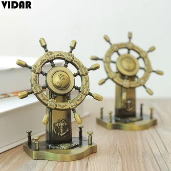 

VIDAR European-style Retro Pilot Rudder Metal Handicraft Ornaments Home TV Cabinet Decoration Furnishings Iron Gifts