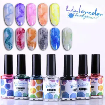

15 ML Watercolor Ink Nail Polish Blooming Gel DIY Varnish Manicure Decor Smoke Effect Smudge Bubble Nail Art Salon