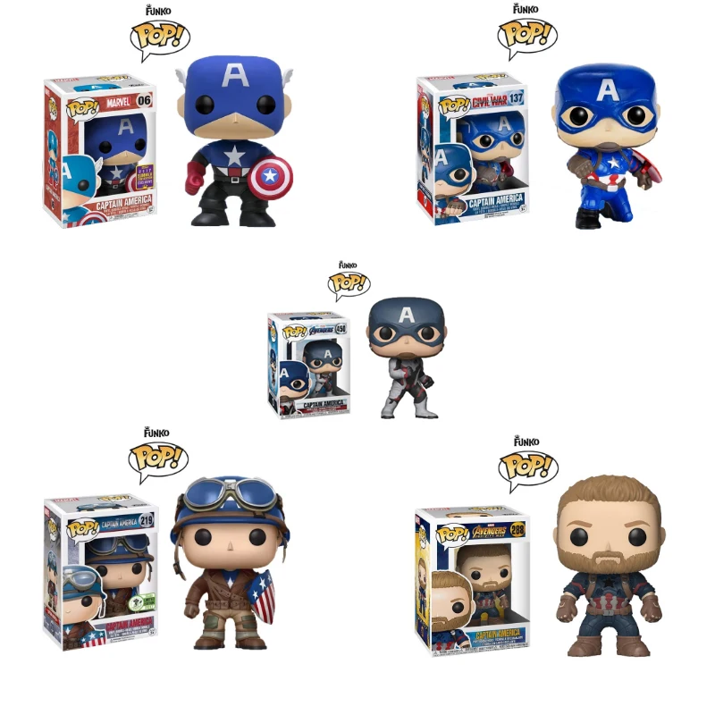 

FUNKO POP Marvel The Avengers Captain America Doll Model Toys Avengers Captain America Christmas Gift for Children