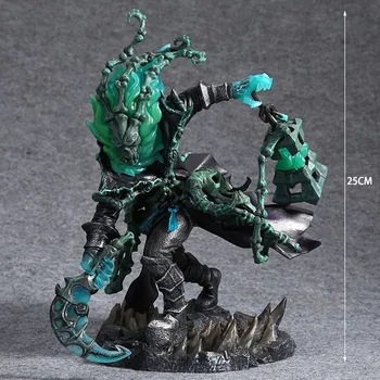 

25cm Large Hot Game Figure Chain Warden Thresh Gank Hammer Stone PVC Action Anime Figure Collect Boy Games Toys Gift