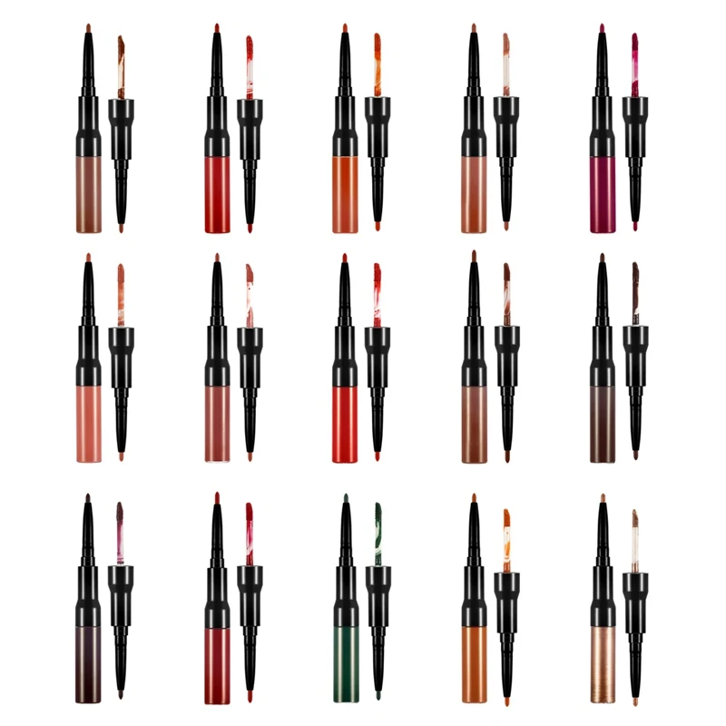 Maquillaje двухглавый матовый карандаш для губ помада ручка стойкие пигменты Водонепроницаемый Макияж инструмент красивый и модный