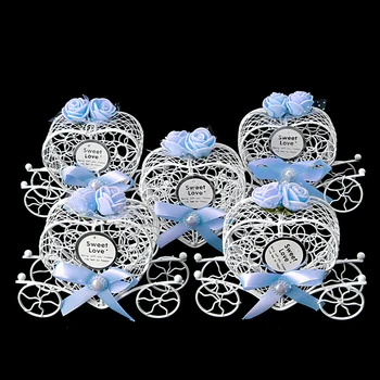 

5Pcs Cinderella Carriage Candy Chocolate Boxes Birthday Wedding Party Favour New H4GD